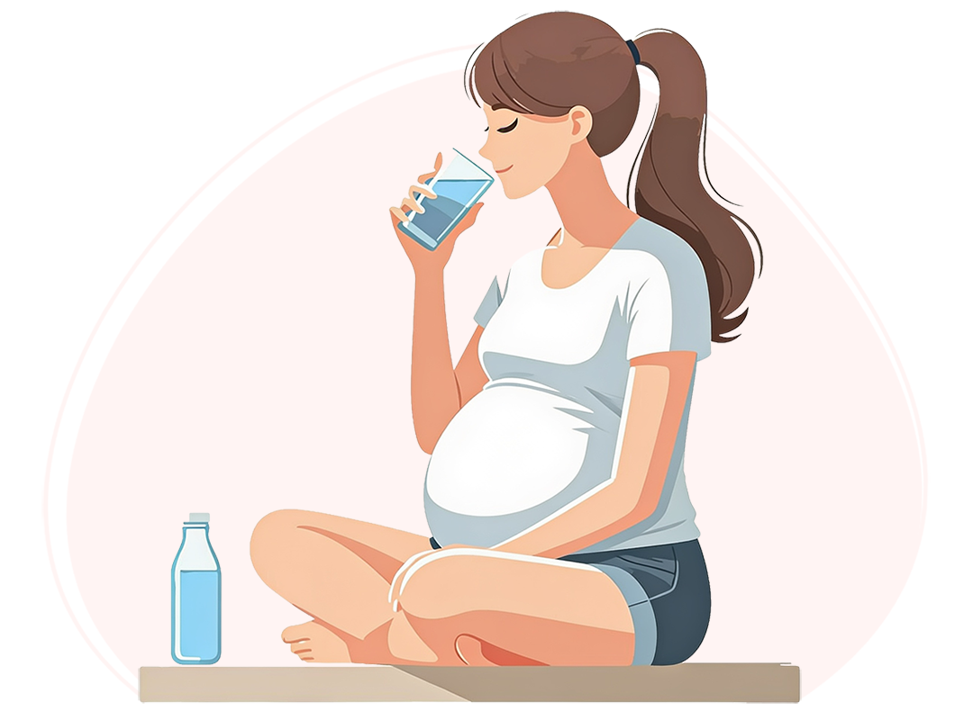 Pregnant Woman Hydrating